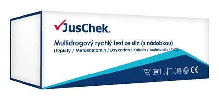 JusChek Multidrogov test ze slin 1ks-pro profesionln pouit